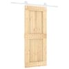 Puerta Corredera Con Herrajes Madera Maciza De Pino 85x210 Cm Vidaxl