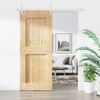 Puerta Corredera Con Herrajes Madera Maciza De Pino 85x210 Cm Vidaxl