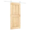 Puerta Corredera Con Herrajes Madera Maciza De Pino 90x210 Cm Vidaxl