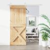 Puerta Corredera Con Herrajes Madera Maciza De Pino 85x210 Cm Vidaxl