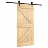 Puerta Corredera Con Herrajes Madera Maciza De Pino 95x210 Cm Vidaxl