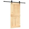 Puerta Corredera Con Herrajes Madera Maciza De Pino 90x210 Cm Vidaxl