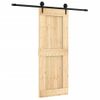 Puerta Corredera Con Herrajes Madera Maciza De Pino 80x210 Cm Vidaxl