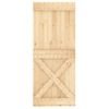 Puerta Corredera Con Herrajes Madera Maciza De Pino 85x210 Cm Vidaxl