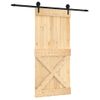 Puerta Corredera Con Herrajes Madera Maciza De Pino 95x210 Cm Vidaxl