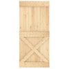 Puerta Corredera Con Herrajes Madera Maciza De Pino 95x210 Cm Vidaxl