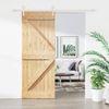 Puerta Corredera Con Herrajes Madera Maciza De Pino 85x210 Cm Vidaxl