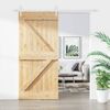 Puerta Corredera Con Herrajes Madera Maciza De Pino 95x210 Cm Vidaxl