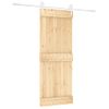 Puerta Corredera Con Herrajes Madera Maciza De Pino 80x210 Cm Vidaxl