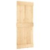 Puerta Corredera Con Herrajes Madera Maciza De Pino 85x210 Cm Vidaxl