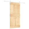 Puerta Corredera Con Herrajes Madera Maciza De Pino 95x210 Cm Vidaxl