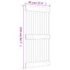 Puerta Corredera Con Herrajes Madera Maciza De Pino 95x210 Cm Vidaxl