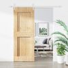 Puerta Corredera Con Herrajes Madera Maciza De Pino 80x210 Cm Vidaxl