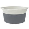 Cesta De Almacenaje Algodón Gris Y Blanco Ø40x25 Cm Vidaxl