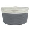 Cesta De Almacenaje Algodón Gris Y Blanco Ø40x25 Cm Vidaxl