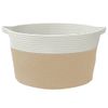 Cesta De Almacenaje Algodón Beige Y Blanco Ø40x25 Cm Vidaxl