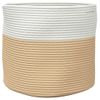 Cesta De Almacenaje Algodón Beige Y Blanco Ø40x35 Cm Vidaxl