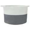 Cesta Para Ropa Sucia Algodón Gris Y Blanco Ø55x36 Cm Vidaxl