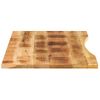 Tablero Escritorio Con Curva Madera Mango Rugosa 120x60x2,5 Cm Vidaxl