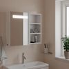 Mueble De Baño Con Espejo Y Luz Led Blanco 60x13x52 Cm Vidaxl