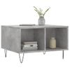 Mesa De Centro Madera Contrachapada Gris Hormigón 60x50x36,5 Cm Vidaxl