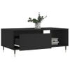 Mesa De Centro Madera Contrachapada Negro 90x50x36,5 Cm Vidaxl