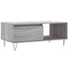 Mesa De Centro Madera Contrachapada Gris Sonoma 90x50x36,5 Cm Vidaxl