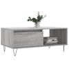 Mesa De Centro Madera Contrachapada Gris Sonoma 90x50x36,5 Cm Vidaxl