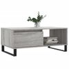 Mesa De Centro Madera Contrachapada Gris Sonoma 90x50x36,5 Cm Vidaxl