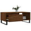 Mesa De Centro Madera Contrachapada Marrón Roble 90x50x36,5 Cm Vidaxl