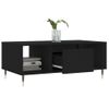 Mesa De Centro Madera Contrachapada Negro 90x50x36,5 Cm Vidaxl