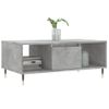 Mesa De Centro Madera Contrachapada Gris Hormigón 90x50x36,5 Cm Vidaxl