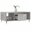 Mesa De Centro Madera Contrachapada Gris Hormigón 90x50x36,5 Cm Vidaxl