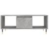 Mesa De Centro Madera Contrachapada Gris Hormigón 90x50x36,5 Cm Vidaxl