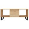 Mesa De Centro Madera Contrachapada Roble Sonoma 90x50x36,5 Cm Vidaxl