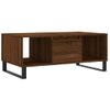 Mesa De Centro Madera Contrachapada Marrón Roble 90x50x36,5 Cm Vidaxl