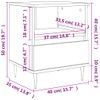 Mesitas De Noche 2 Uds Madera De Ingeniería Negro 40x35x50 Cm Vidaxl