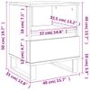 Mesitas Noche 2 Uds Madera Ingeniería Marrón Roble 40x35x50 Cm Vidaxl