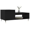 Mesa De Centro Madera Contrachapada Negro 100x50x45 Cm Vidaxl