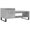 Mesa De Centro Madera Contrachapada Gris Hormigón 100x50x45 Cm Vidaxl