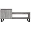 Mesa De Centro Madera Contrachapada Gris Sonoma 100x50x45 Cm Vidaxl