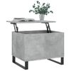 Mesa De Centro Madera Contrachapada Gris Hormigón 60x44,5x45 Cm Vidaxl