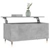 Mesa De Centro Madera Contrachapada Gris Hormigón 90x44,5x45 Cm Vidaxl