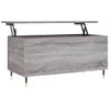 Mesa De Centro Madera Contrachapada Gris Sonoma 90x44,5x45 Cm Vidaxl