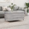 Mesa De Centro Madera Contrachapada Gris Sonoma 90x44,5x45 Cm Vidaxl