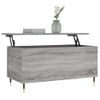 Mesa De Centro Madera Contrachapada Gris Sonoma 90x44,5x45 Cm Vidaxl