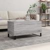 Mesa De Centro Madera Contrachapada Gris Sonoma 90x44,5x45 Cm Vidaxl