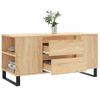 Mesa De Centro Madera De Ingeniería Roble Sonoma 102x44,5x50 Cm Vidaxl