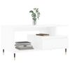 Mesa De Centro Madera Contrachapada Blanca 90x49x45 Cm Vidaxl