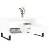 Mesa De Centro Madera Contrachapada Blanca 90x49x45 Cm Vidaxl